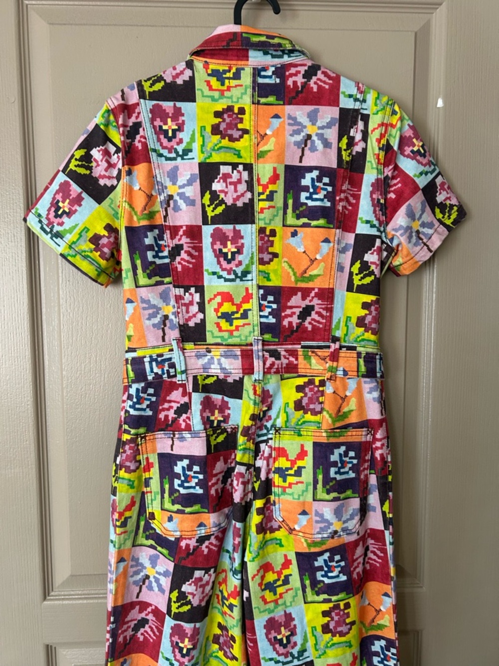 EUC Rachel Antonoff Sal Jumpsuit in Needlepoint Block - Picture 4 of 4